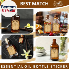 30PCS Beautifully Designed Bottle DIY Stickers, Vintage Labels for 2 Oz, 4 Oz Bo