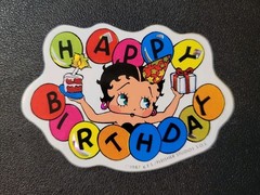 Vintage Stickers BETTY BOOP Prism Vending Machine Sticker 80’s Balloons Birthday