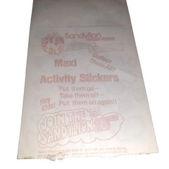 RARE 1983 Sandylion Maxi Activity Sticker Sheet DRESS A BABY Pastel 1st Year