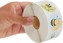 1000 Pieces Bumble Bee Stickers for Kids, Classroom Reward, DIY Crafts, Round