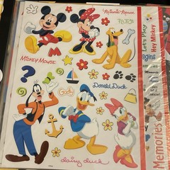 Disney 12″ X 12″ Scrap Book 155 Stickers, 10 Papers New
