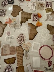 150+Pc Vintage Ephemera Stickers Lot Junk Journal Scrapbook Labels Tickets Mixed