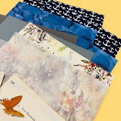 Merde Junk Journal Kit Coastal Vintage Ephemera Bundle 3/4 lb Leather Silk NEW
