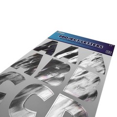 Royal Brites Self-Adhesive Alpha-Numeric Holographic Silver Foil Characters, 2”