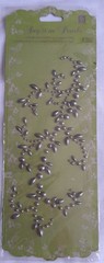 Say It In Pearls Prima Mint Green Gray and Silver Pearls Scrapbooking LOT 3 New
