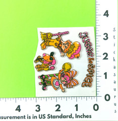 Vintage 80’s Gordy Sugar & Spice Puffy Stickers Partial Sheet Boy Girl Dog