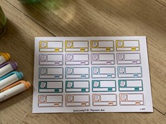Payment Due Labels | Homemade Functional Write- Any Planner Stickers