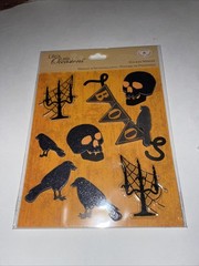 Halloween Stickers Crows Skulls Lot Of 2