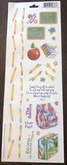 Miss Elizabeth’s 2 Sided Stickers 12×4 Back To School Scrapbook Crafts Cards