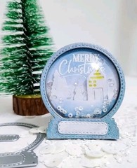 Snow Globe Die Cut Card Making Cutting Dies Snow Winter Christmas Snowflakes
