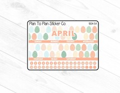 1004-5A~~April 7X9 Monthly View Kit Planner Stickers.