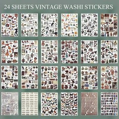 Vintage Scrapbooking Sticker Book for Adults – 800+ Washi Journaling Stickers Ep