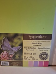 3 NEW Recollections Cardstock Paper-Butterfly Wings/Red-50 sheets/each/65 lbs