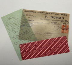 Mini Ephemera Pack – Vintage Postal Theme w/ FDC, Stamps, Tags, Scrap Bits