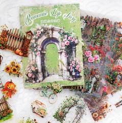 Windows Garden Shop PET Stickers Book Bullet Journals Card Scrapbooking Collage