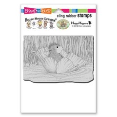 New Stampendous RUBBER STAMP cling House Mouse STREAM FLOAT free USA ship