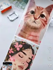 Roll of Large Artistic Stickers People Dogs A Simple Life 15 Painting Print Pets