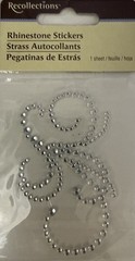 CLEAR/SILVER SWIRL Dimensional Rhinestone Stickers (1pc)Recollections•Curly•