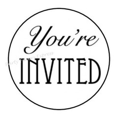YOU’RE INVITED ENVELOPE SEALS LABELS STICKERS PARTY FAVORS
