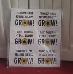Stickers for Small Business: Thanks For Helping My Small Business Grow!