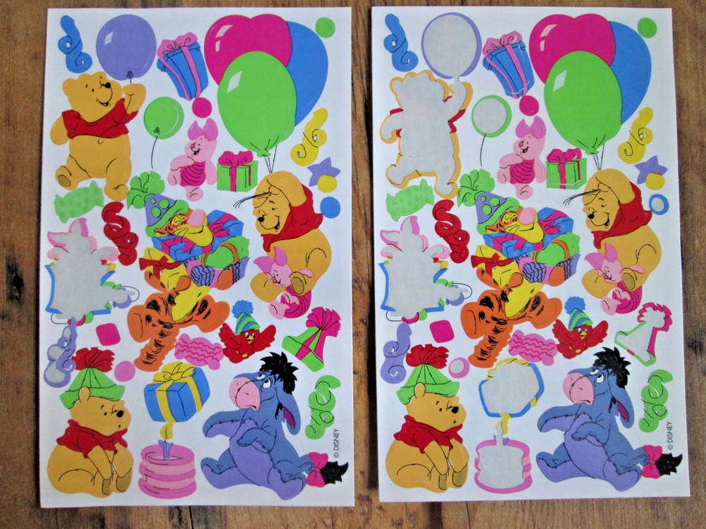 Vintage Sandylion Sticker Sheet Stickers Disney Winnie Pooh Tigger Eeyore Piglet