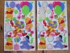 Vintage Sandylion Sticker Sheet Stickers Disney Winnie Pooh Tigger Eeyore Piglet