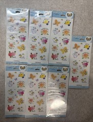Lot of 7 VTG y2k Stickeroni Hallmark Sticker Sheets Flowers Spring Greetings