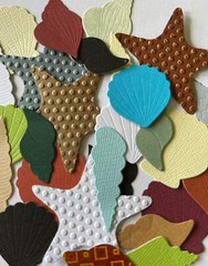 SMALL SEASHELL Die-Cuts(7pc) Seahorse•Shells•Ocean•Starfish •Sand Dollar•Sand