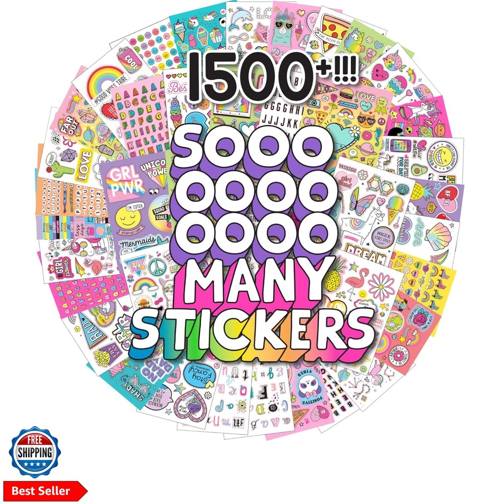 Sticker Book with Large and Small Sizes, Kids Stationary for Water Bottle, No…
