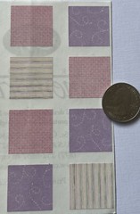PURPLE & PINK PASTEL SQUARE ￼Stickers(12pc)Card Making •Journaling•Swirls•Girls•