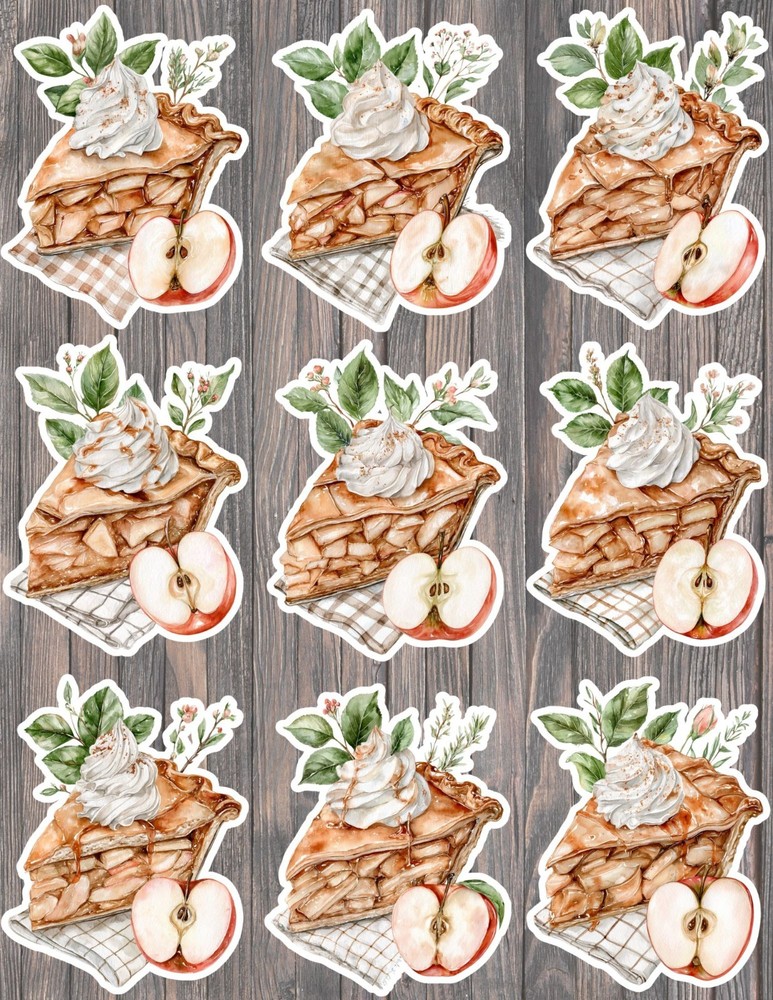 Country Apple Pie Die Cut Vinyl Stickers Scrapbooking Laptop Waterbottle