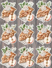 Country Apple Pie Die Cut Vinyl Stickers Scrapbooking Laptop Waterbottle