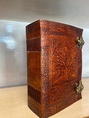 600 pages large tree of life journal | leather diary | 7 x 10, brown