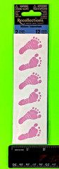Recollections Baby Girl Footprints 2 Sheet Sticker Pack