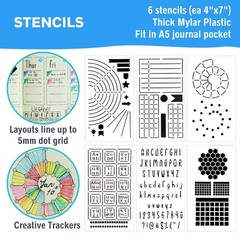 Ultimate Productivity Stencils & Stickers – x20 Sheets of Planner Stickers, x…