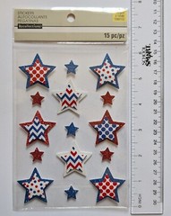 Red, White, & Blue Stars Patriotic July 4th Scrapbooking Stickers Recollections