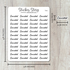 Canceled Planner Stickers