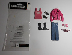 HARLEY DAVIDSON Dimensional Stickers Outfit Pink Leather Denim #9 Open Package
