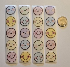 20 Cute Happy Face Stickers Pastel Smiley Face Stickers Reward Stickers For Kids