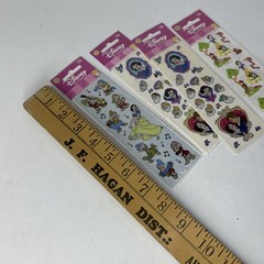 Vintage Sandylion Disney Snow White & The Seven Dwarfs Princess Sticker 4 Pc Lot