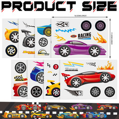 48 Sheets Car Stickers for Kids, Racecar DIY Stickers for Birthday Party
