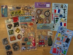 Travel Road Trip Scrapbook Embellishment Lot Route 66 Paris Stickers