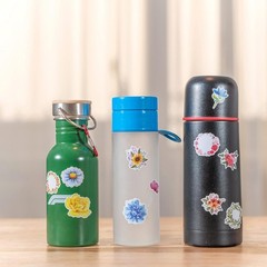 Tiny Floral Stickers 74pcs Vinyl Decals for Laptop Water Bottle Journal