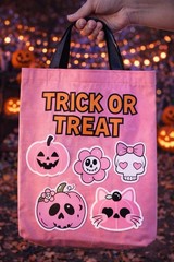 Pink Halloween Sticker Set – 25 Piece