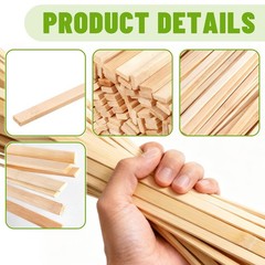 300pcs 15.7×0.35 Inch Strong Natural Bamboo Sticks, Wooden Craft Sticks, Extr…