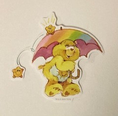 Care Bears Funshine Bear 2.5″ x 2.5″ Matte Sticker ~ Junk Journal Supplies
