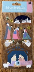 VERY RARE Jolees Nativity Scene CHRISTMAS Manger Angel Jesus Shepard 3D Stickers