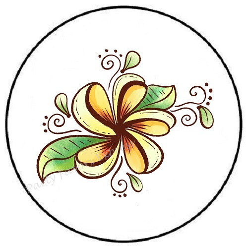 FLOWERS ENVELOPE SEALS LABELS STICKERS PARTY FAVORS