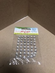 DARICE Self Adhesive Stones-Jewels-Gems CLEAR/SILVER- 1/4″ 48PC SET