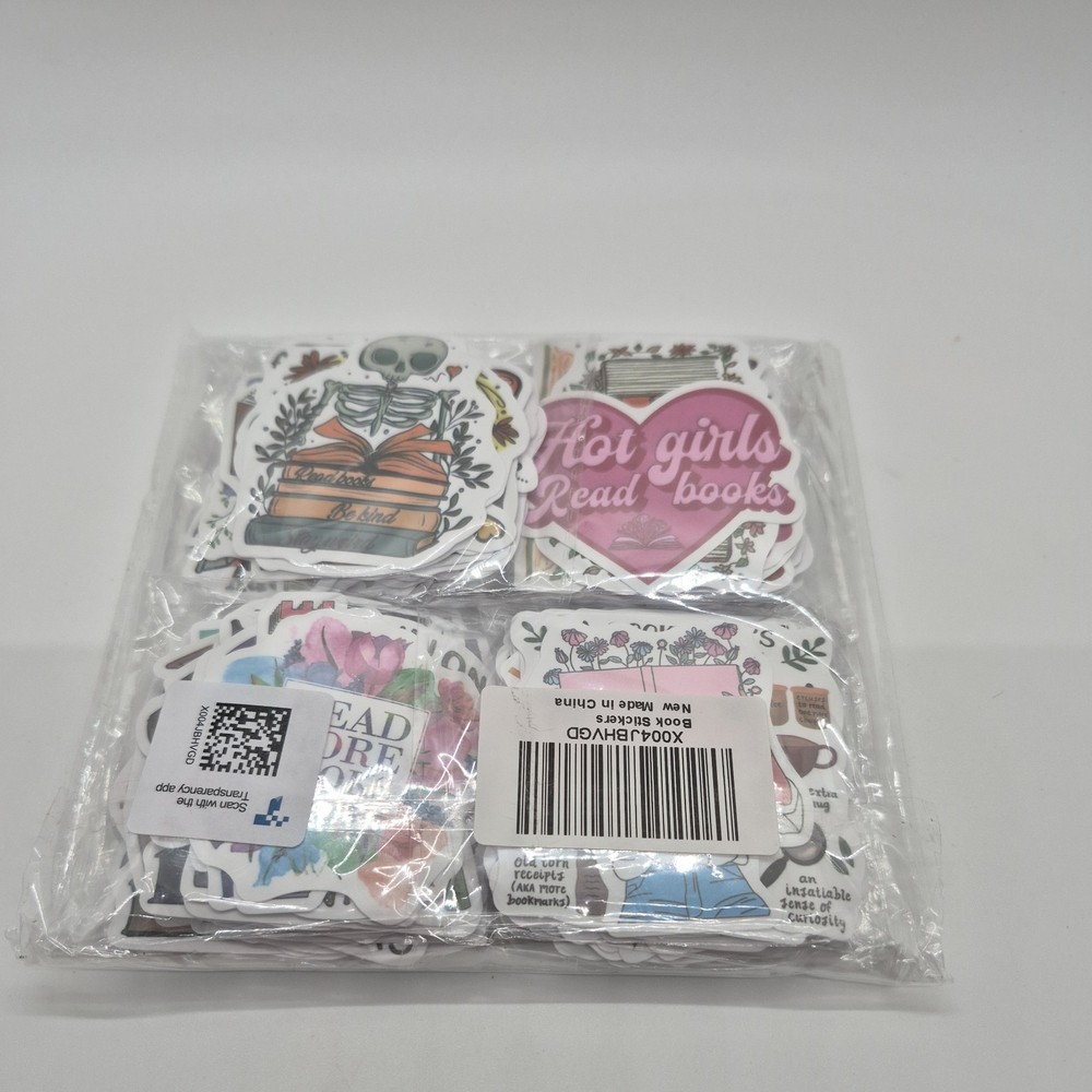 Book Stickers Pack, Multicolor Books Theme, Assorted Designs, MPN X004JBHVGD